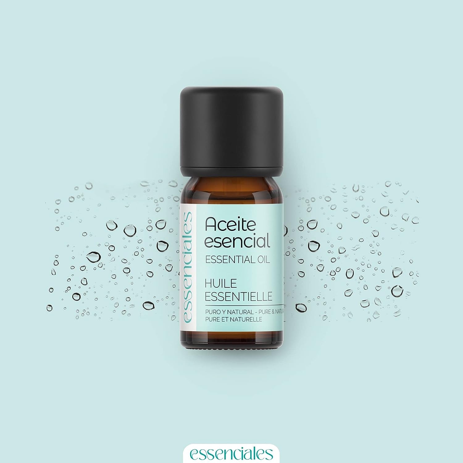 ESSENCIALES Aceite Esencial De Romero Alcanfor 10 Ml – 100% Puro Y Natural – Ideal Para Masaje Corporal, Aromaterapia Y Difusor