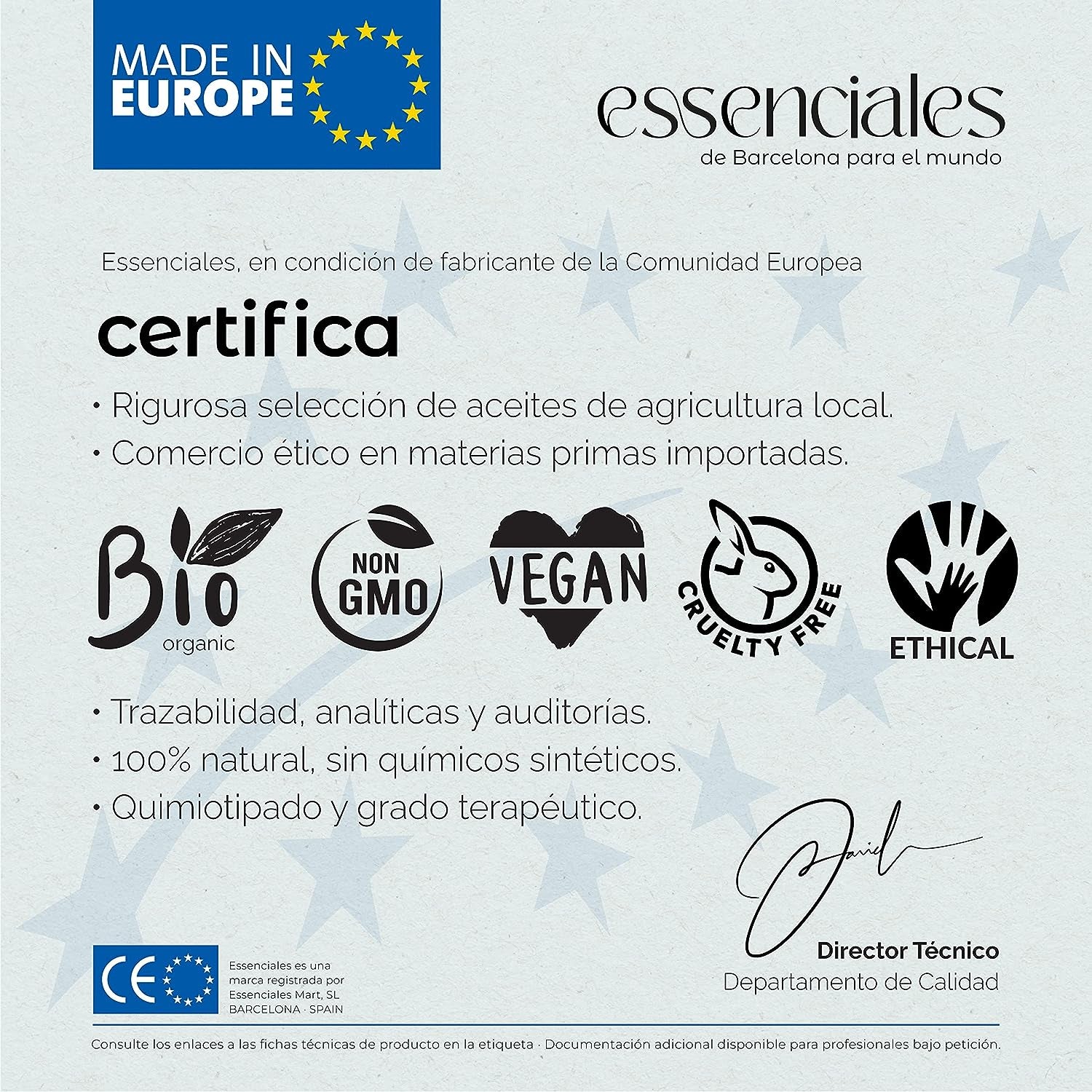 ESSENCIALES Aceite Esencial De Romero Alcanfor 10 Ml – 100% Puro Y Natural – Ideal Para Masaje Corporal, Aromaterapia Y Difusor