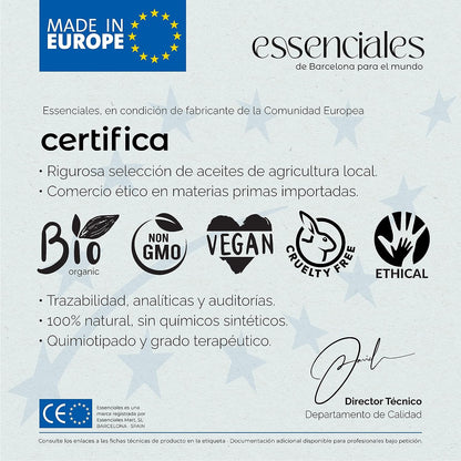 ESSENCIALES Aceite Esencial De Romero Alcanfor 10 Ml – 100% Puro Y Natural – Ideal Para Masaje Corporal, Aromaterapia Y Difusor