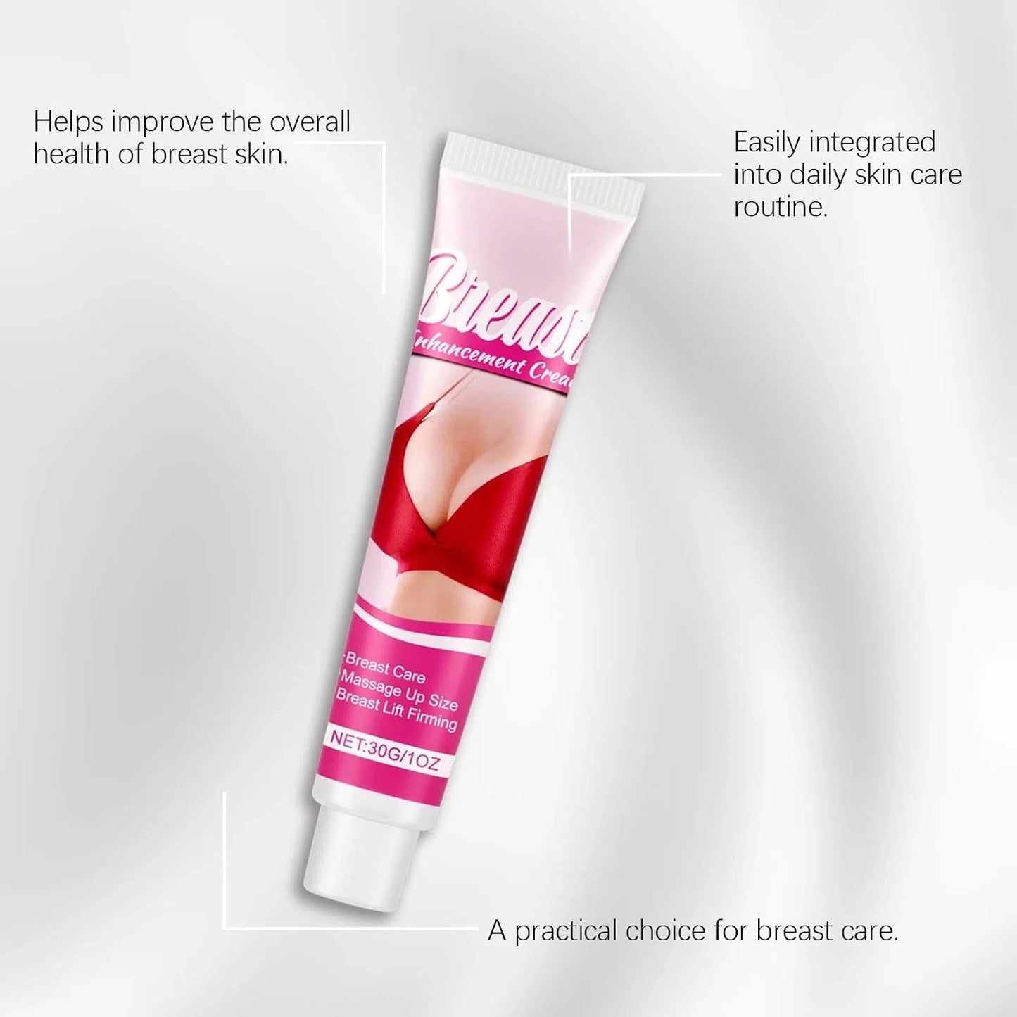 Crema Reafirmante De Senos, Crema Para El Aumento De Senos Para Mujeres, Crema Corporal Para El Busto Grande, Crema Reafirmante De Crecimiento Rápido, Levanta Los Senos, Hazlos Firmes, 60G