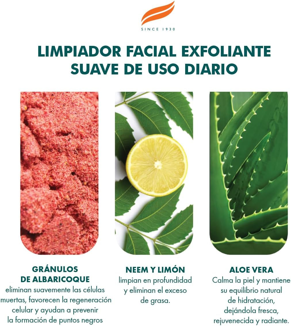 Himalaya Gentle Exfoliating Daily Face Wash with Herbal Actives Apricot, Neem, and Lemon | Cleanses Skin Effectively, Moisturizes, Exfoliates Gently, Suitable for All Skin Types -150Ml